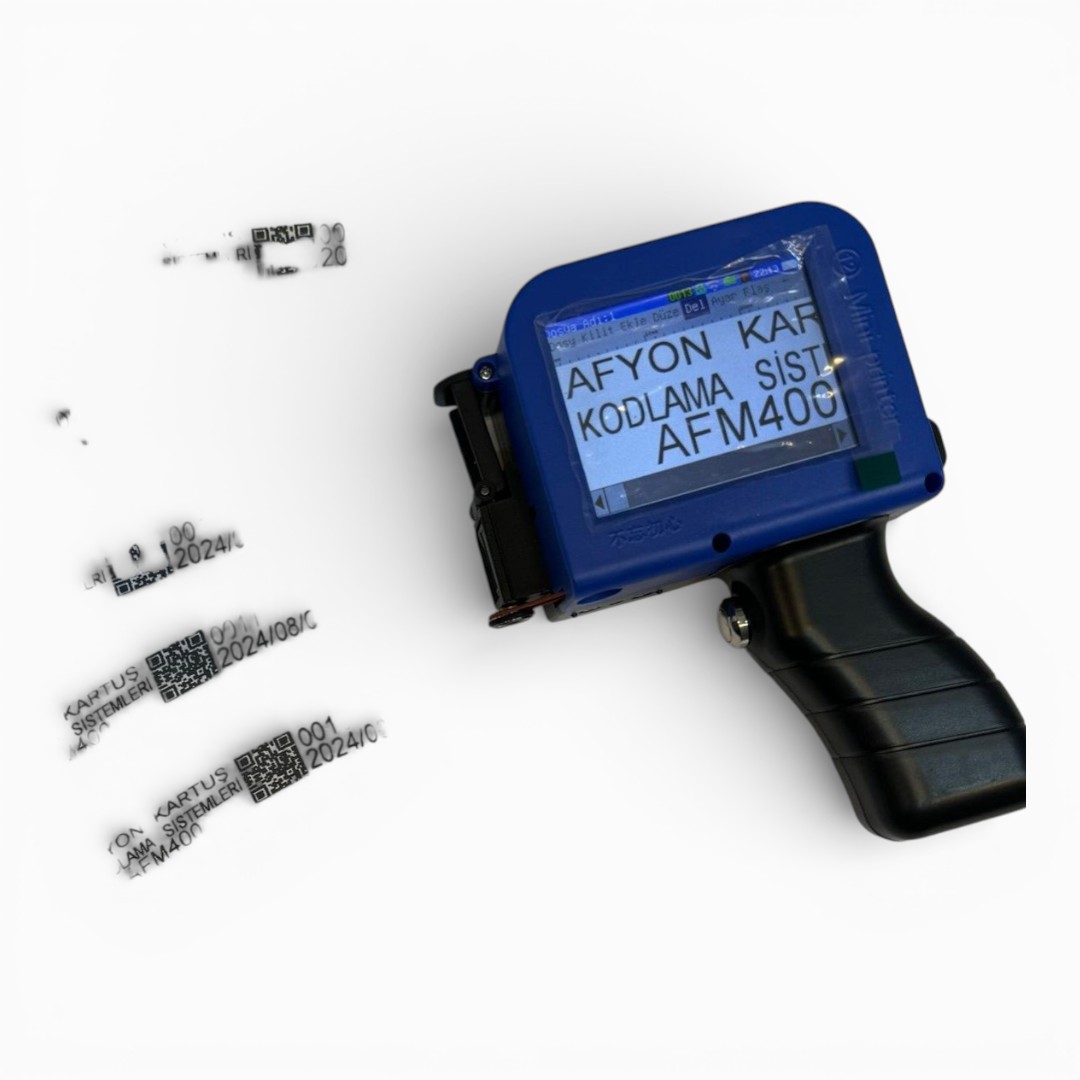 Mini kodlama cihazı AFM-400 (12.7mm Yükseklikte Yazmaktadır.)